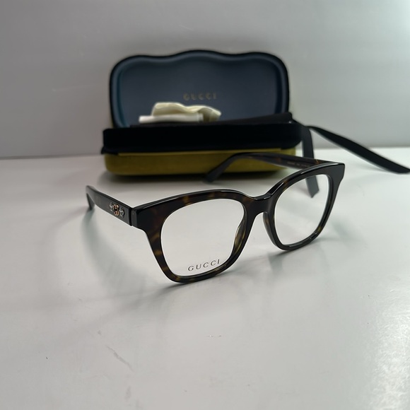 NEW Gucci Women’s Brown/Tortoise Eyeglasses GG0349O 006 - Picture 2 of 11